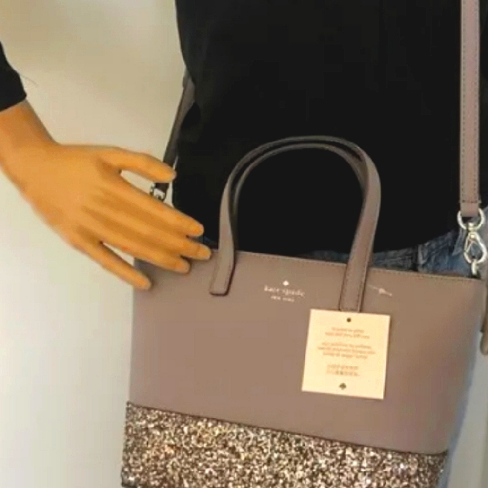 Kate Spade,ALL THAT GLITTERS, Greta Court, gorgeous, NWT w/coin purse/cardholder - Picture 2 of 11